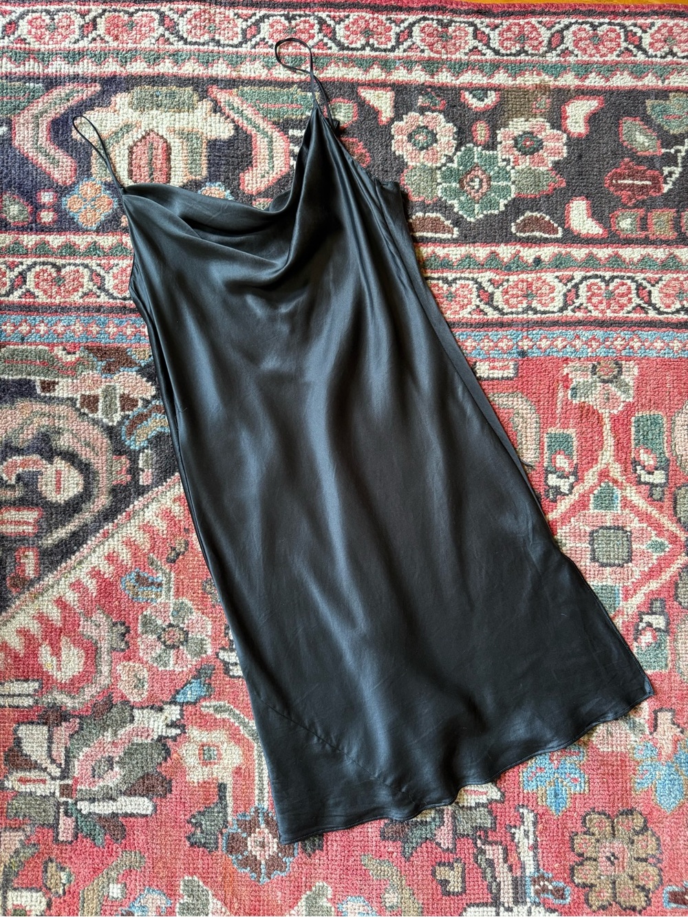 Victoria's Secret Black Silk Slip Camisole